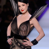 Dita Von Teese braless