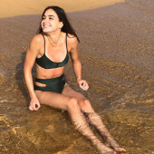 Melissa Barrera beach