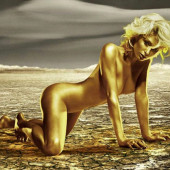 Paris Hilton bodypaint