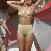 Rihanna topless
